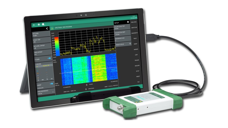 Anritsu Spectrum Master MS2760A piloté par tablette