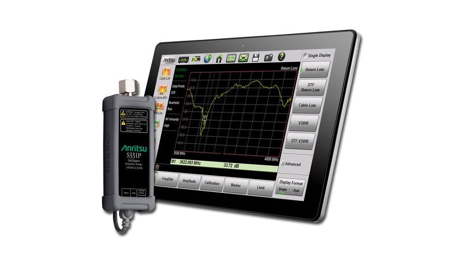 Anritsu Site Master S331P et tablette